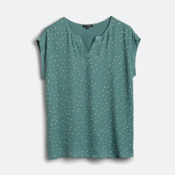 Papermoon Tops - EUC!! PAPERMOON Reece Mixed Material Teal Blouse - Size L
